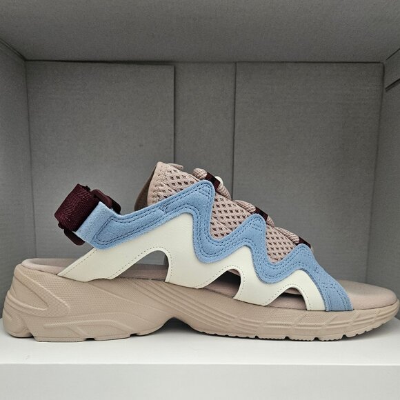 Adidas Astir Sandals Womens 9 Blue Beige Originals Straps HP9571 NWT - Picture 3 of 7